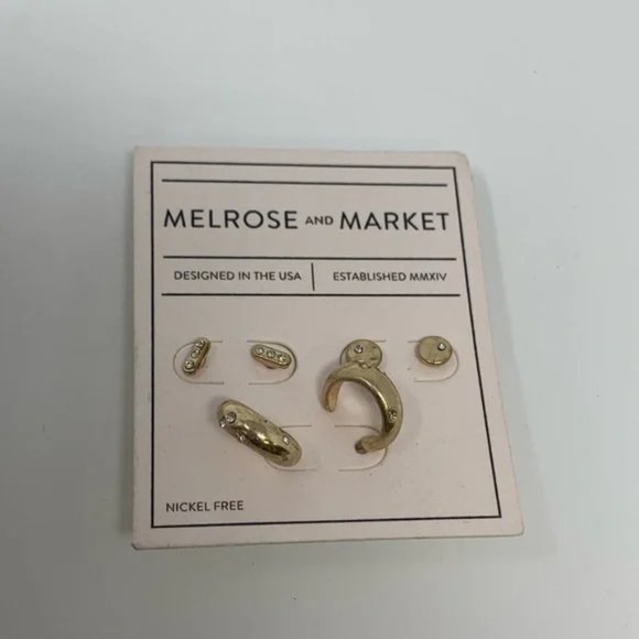 Melrose and Market Hoop & Stud Earrings Set of 3 Pairs - Picture 2 of 4